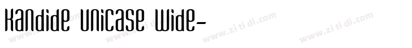 Kandide Unicase Wide字体转换